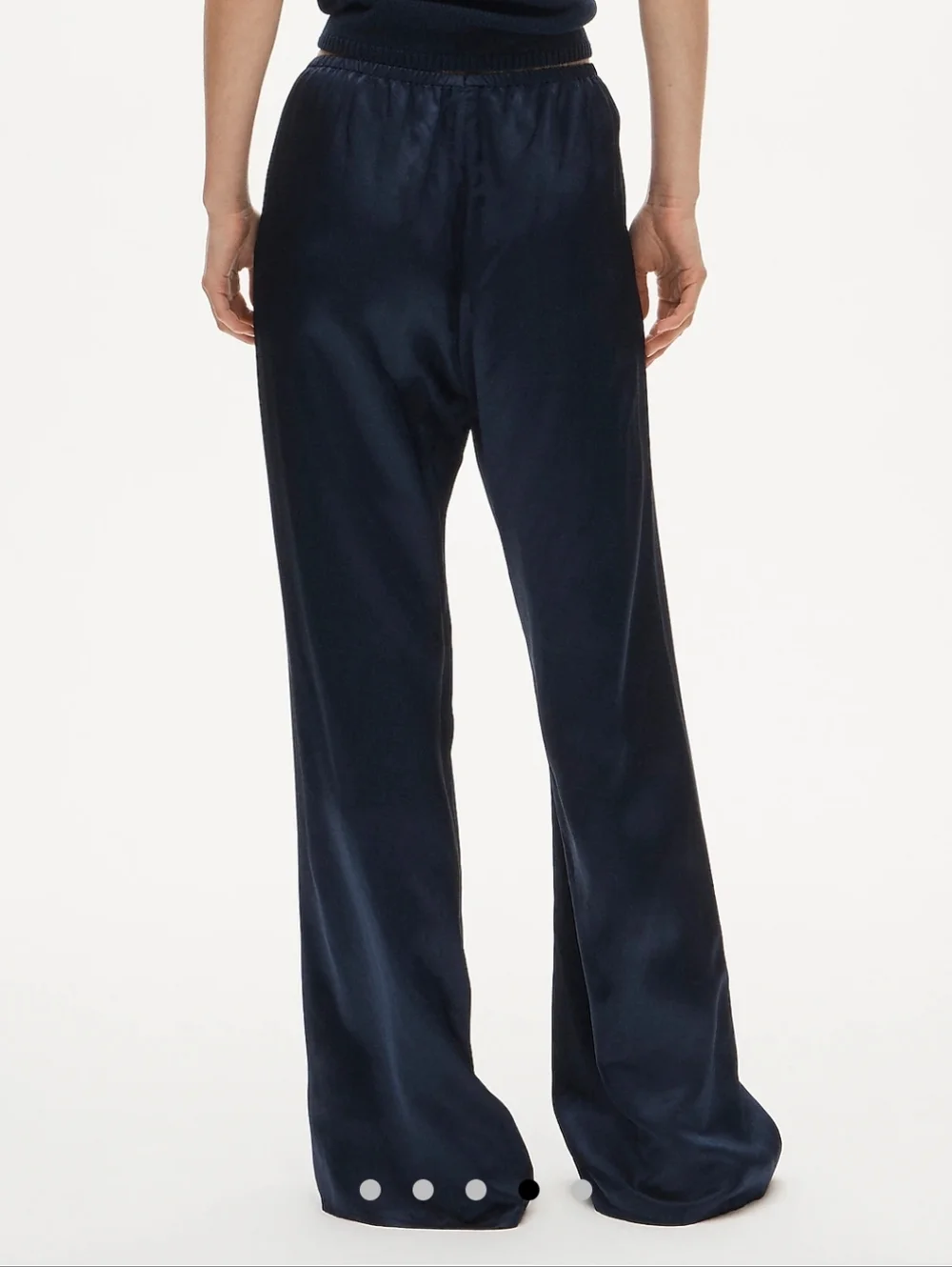 J Crew Cosmo pant in luster charmeuse CN714 Size L NWT Navy